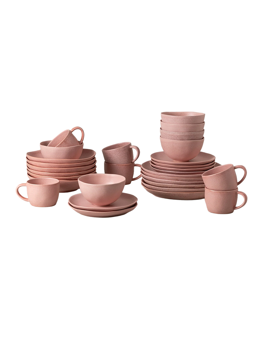 
Handmade dinnerware set "Livia Rosa", 6 people, 30 pieces