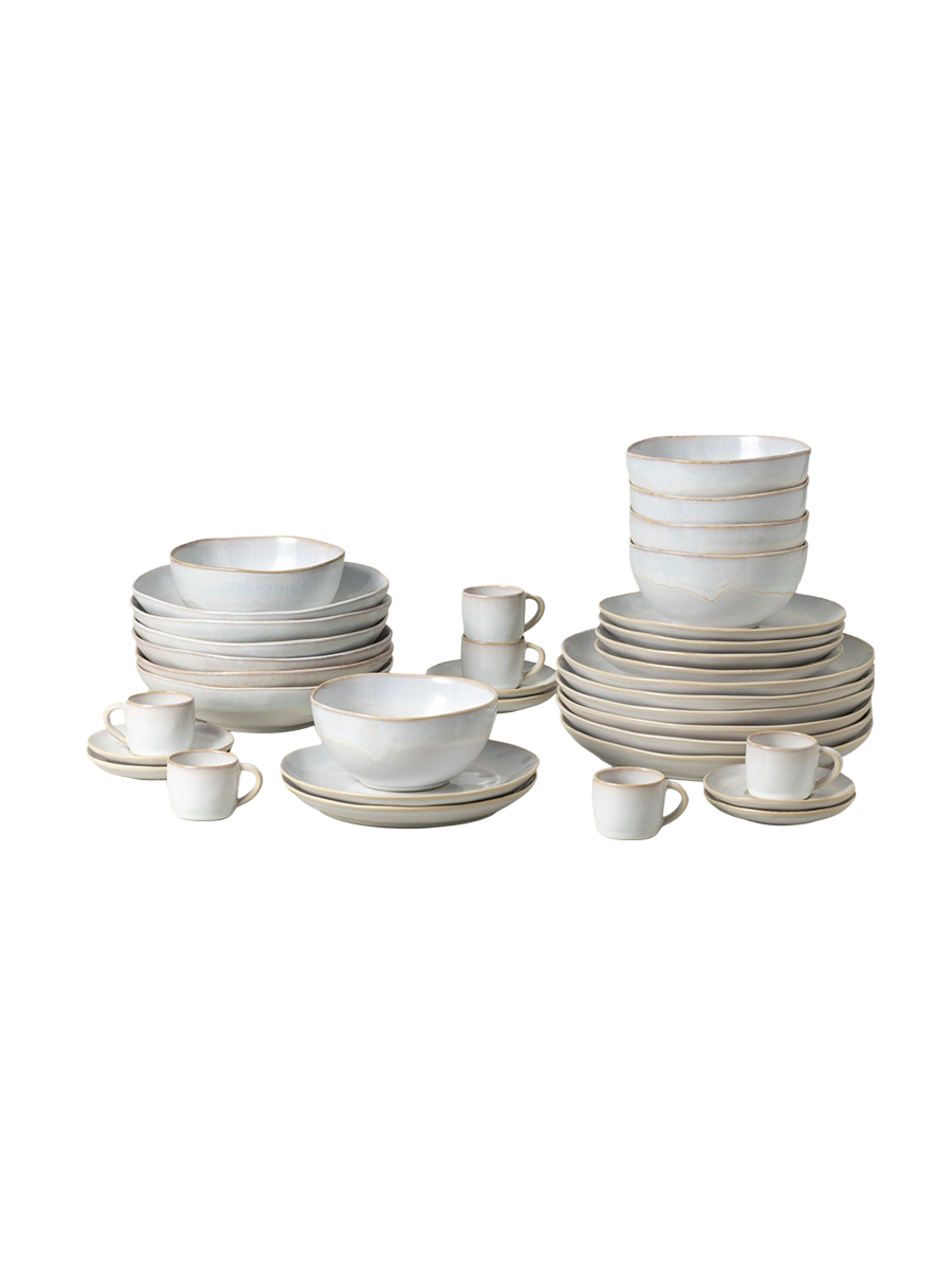 
Handmade Dinnerware Set "Brisa Salt", 6 people, 36 pieces