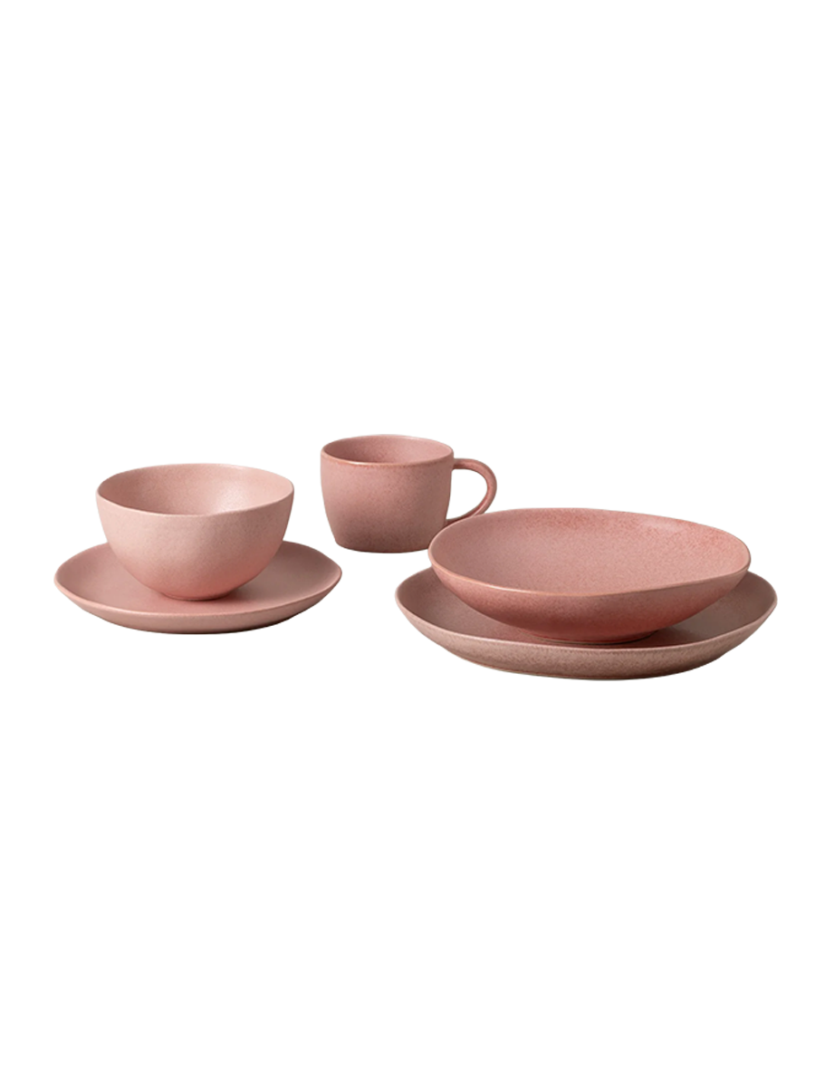 
Handmade "Livia Rosa" Dinnerware Set, 5-piece