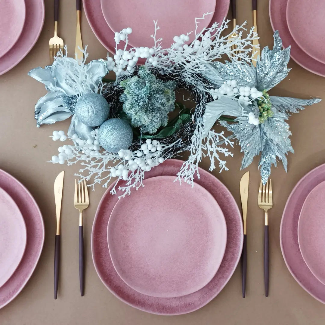 
Handmade "Livia Rosa" Dinnerware Set, 5-piece
