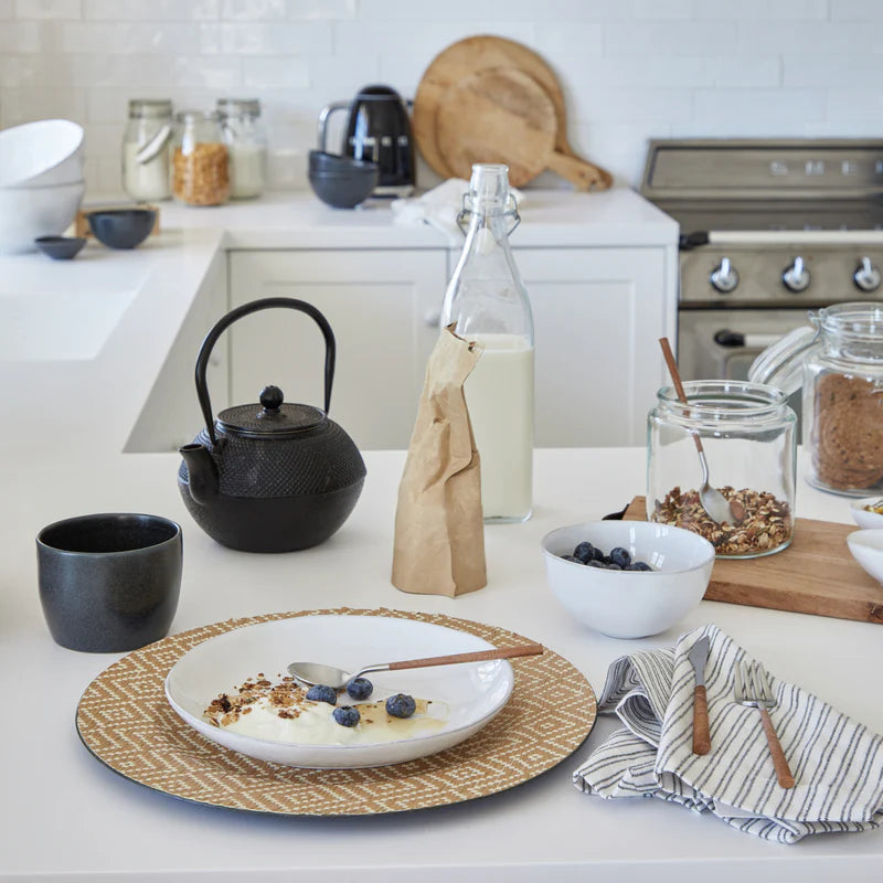 
Handmade Dinnerware Set "Livia White", 5-piece