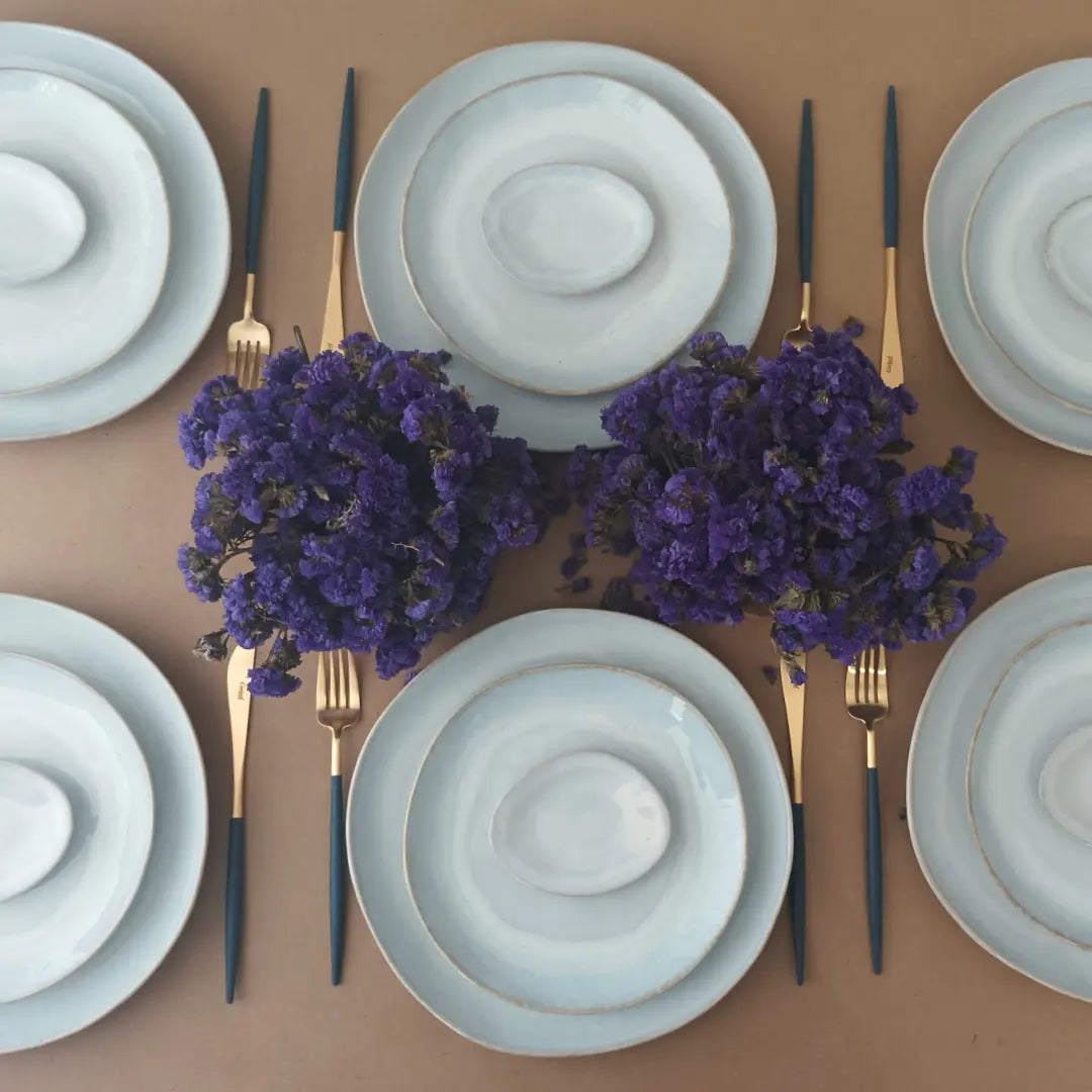 
Handcrafted Dinnerware Set "Brisa Salt", 6 Persons, 30-Piece