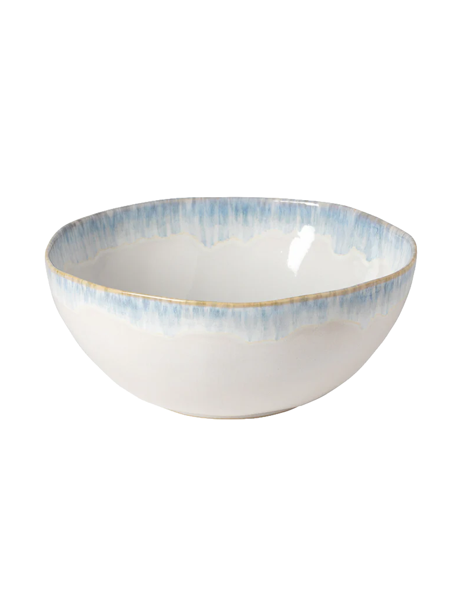 
Handmade Round Serving Bowl "Brisa" - Blue
