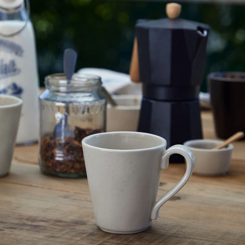 
Handmade Tea & Coffee Mug "Lagoa" - Stone, Beige