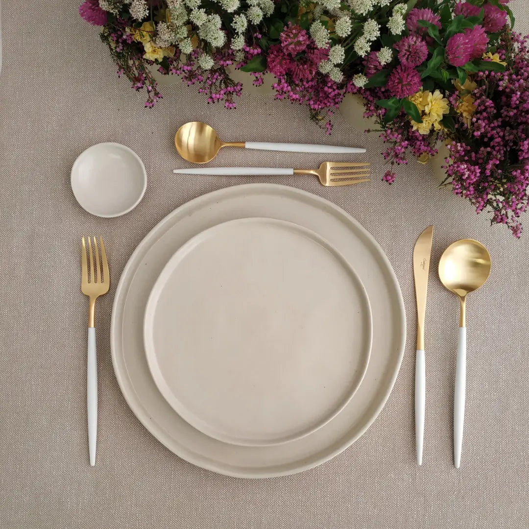 
Handcrafted Dinnerware Set "Lagoa Pedra", 4 Place Settings, 12-Piece