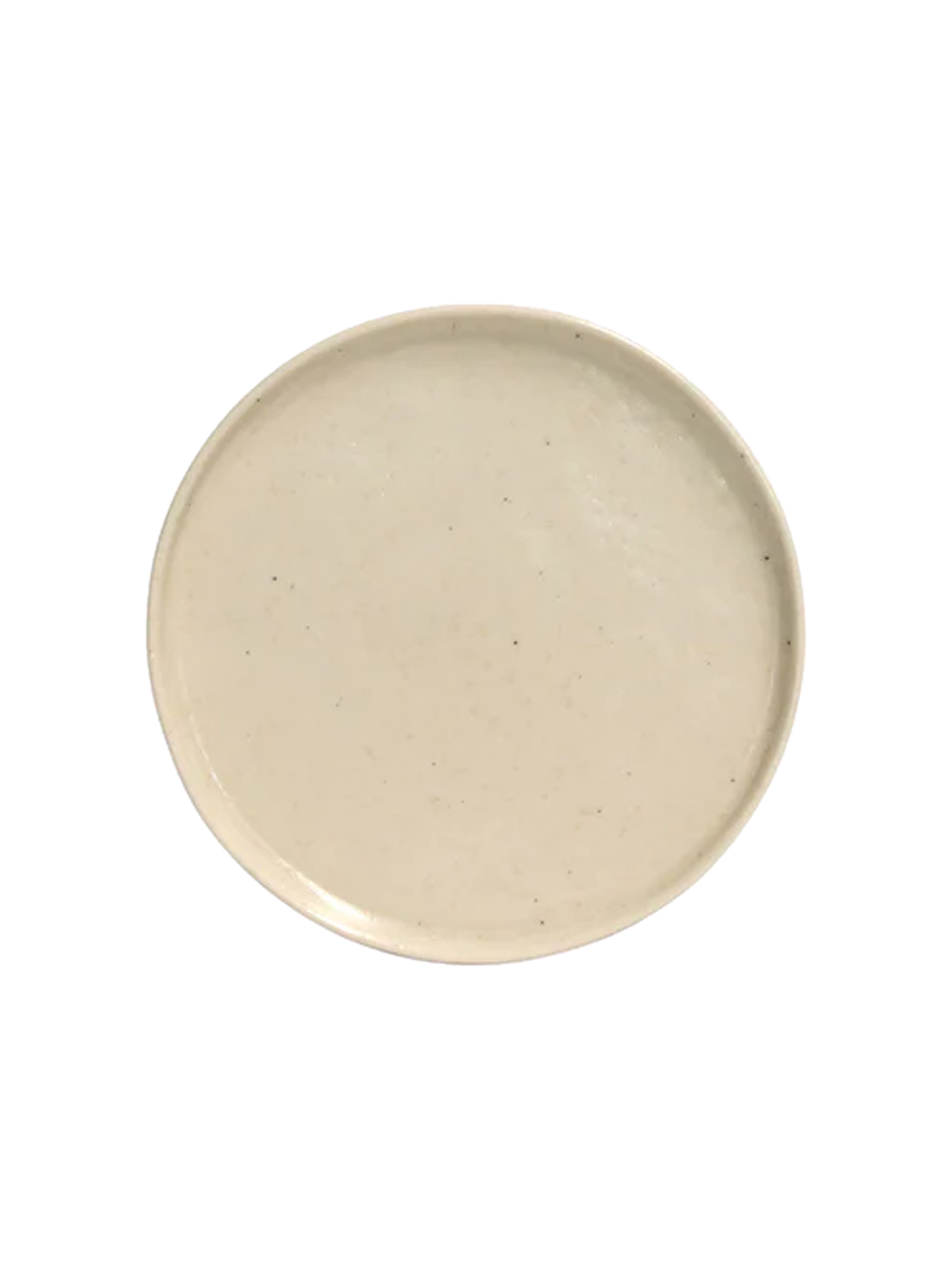 
Handmade Bread Plate "Lagoa" - Stone, Beige