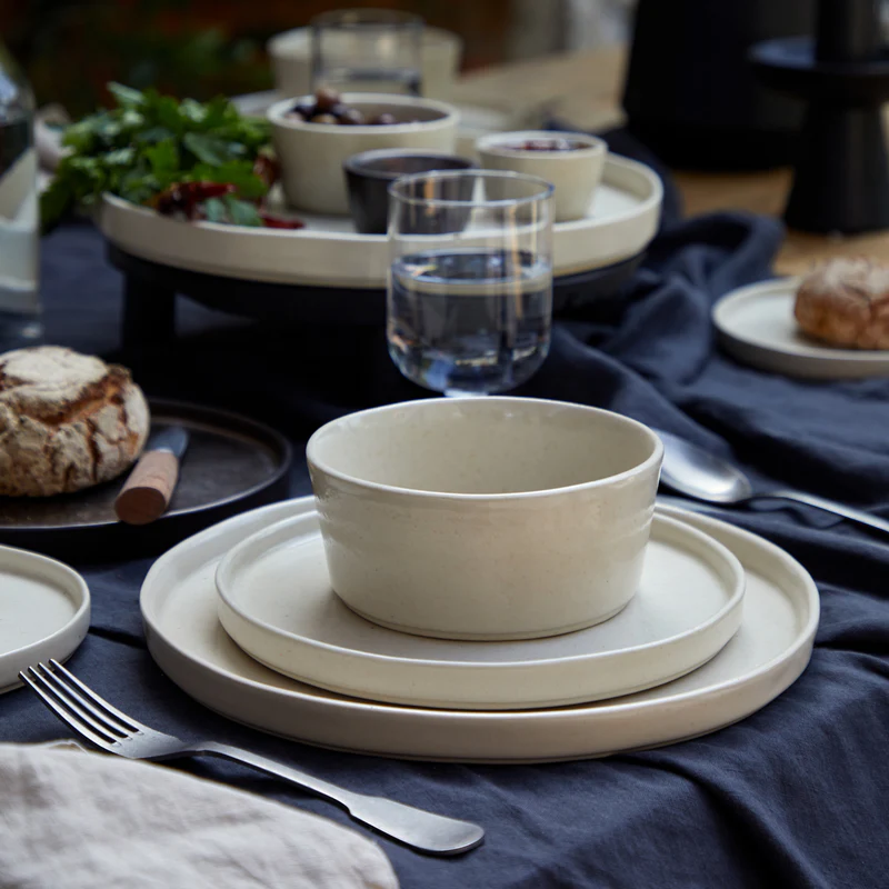 
Handmade Soup & Cereal Bowl "Lagoa" - Stone, Beige