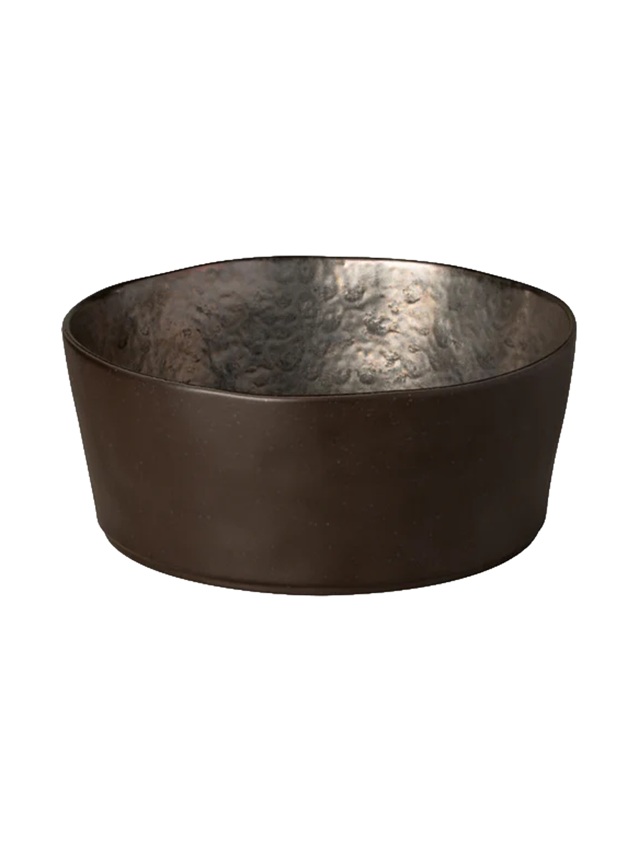 
Handcrafted Serving Bowl "Lagoa" - Metallic