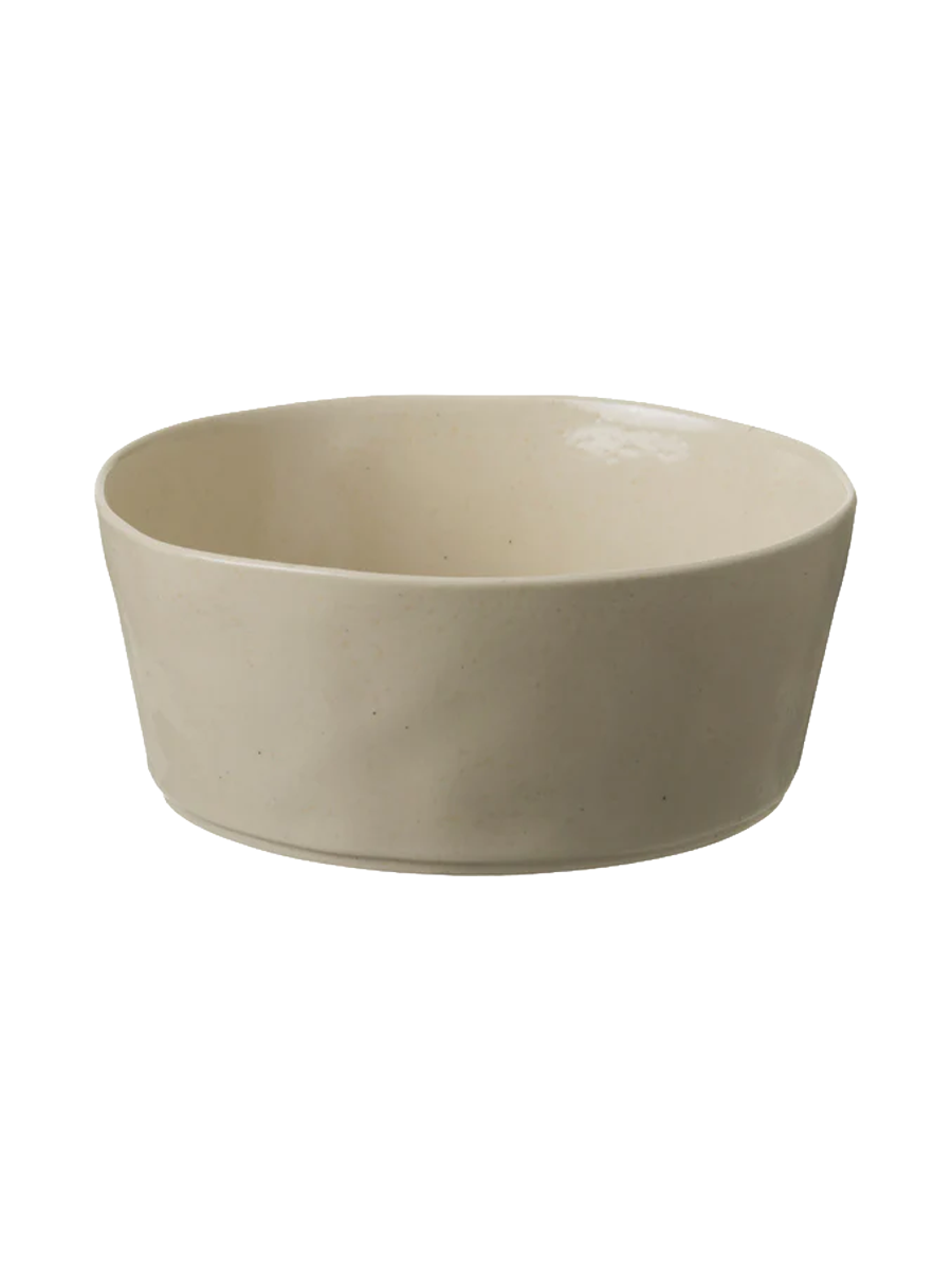 
Handcrafted Serving Bowl "Lagoa" - Stone, Beige