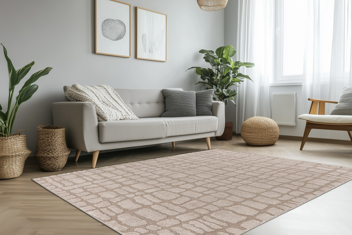 
Design Carpet "Lotus 301" - Beige - 80 x 150 cm
