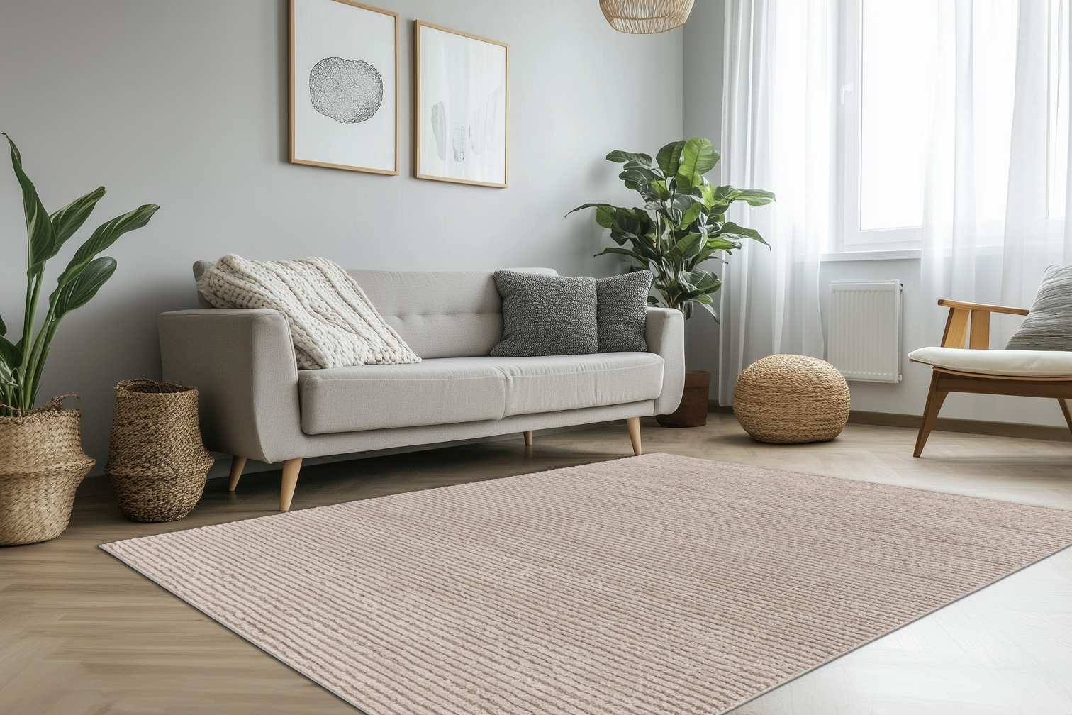 
Designer Rug "Lotus 303" - Beige - 80 x 150 cm