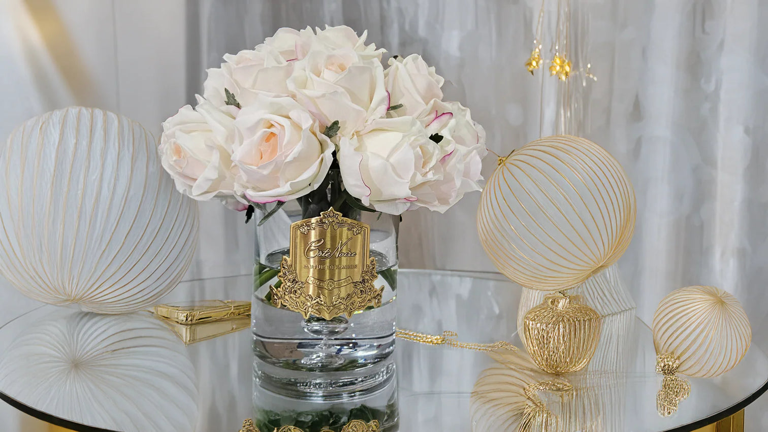 
Diffuseur de parfum d'ambiance de luxe « Luxury Grand Bouquet » - Fard rose et doré