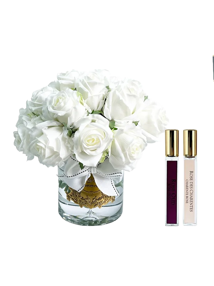 
Diffuseur de parfum d'ambiance de luxe « Luxury Grand Bouquet » - Blanc et or