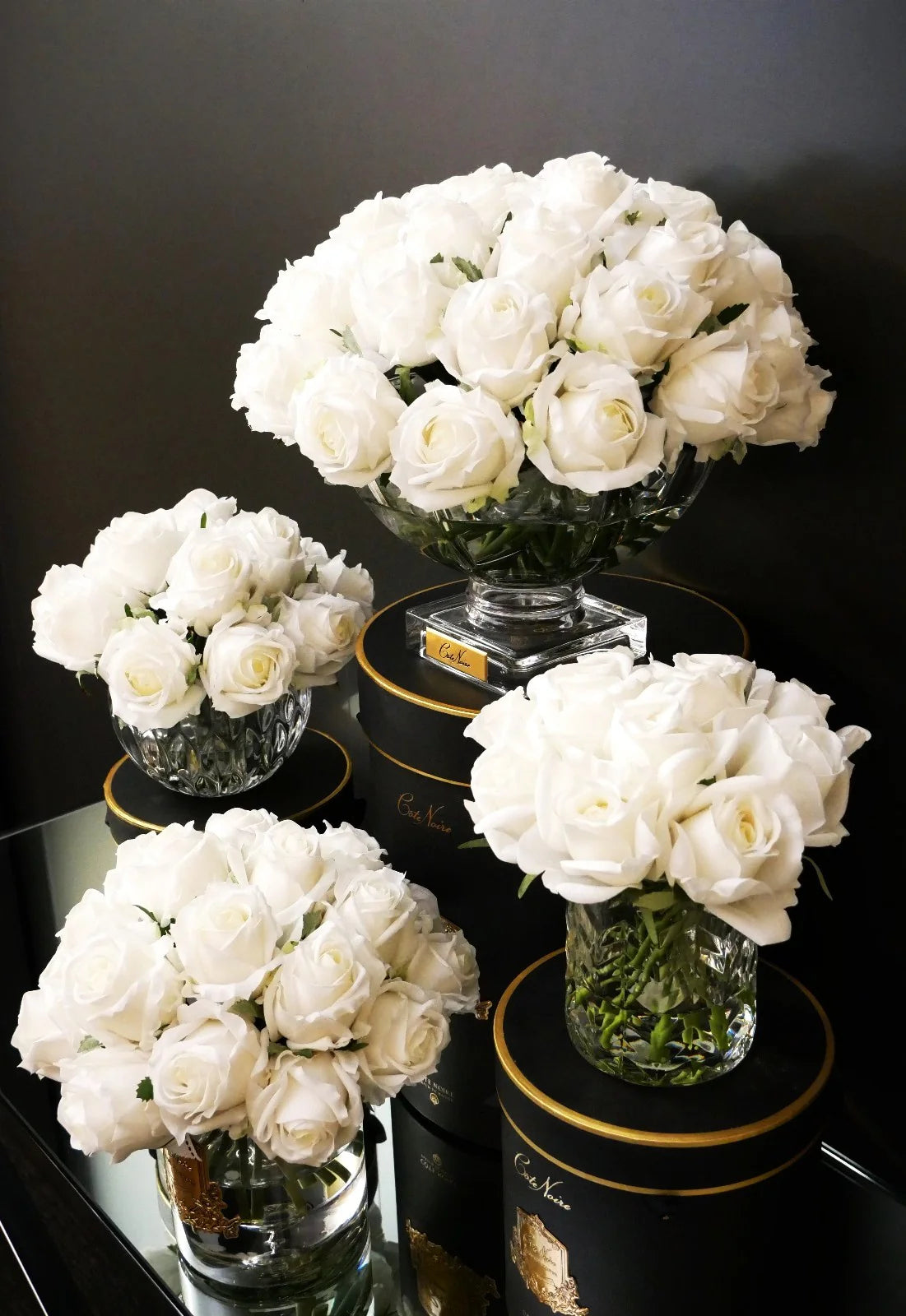 
Diffuseur de parfum d'ambiance de luxe « Luxury Grand Bouquet » - Blanc et or