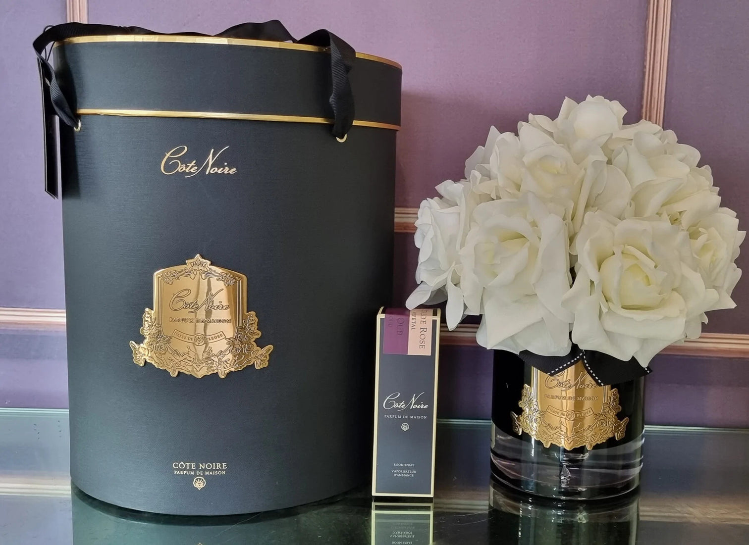 
Diffuseur de parfum d'ambiance de luxe « Luxury Grand Bouquet » - Noir et ivoire