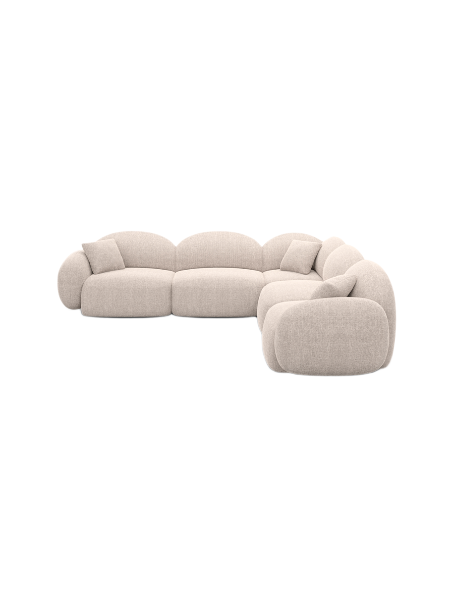 
5-Sitzer Design Ecksofa „Varello“ mit Strukturstoff-Bezug - Strukturstoff Anthrazit