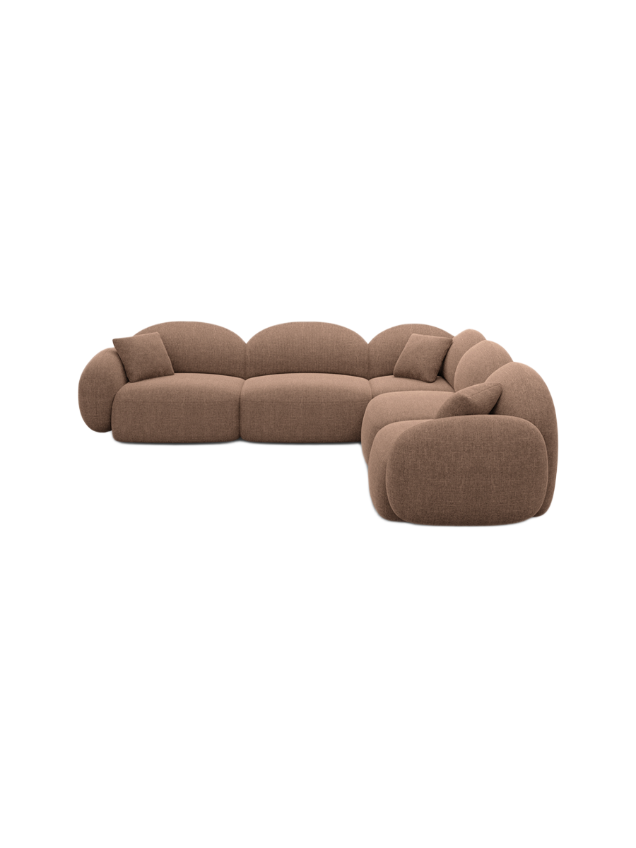 
5-Sitzer Design Ecksofa „Varello“ mit Strukturstoff-Bezug - Strukturstoff Anthrazit