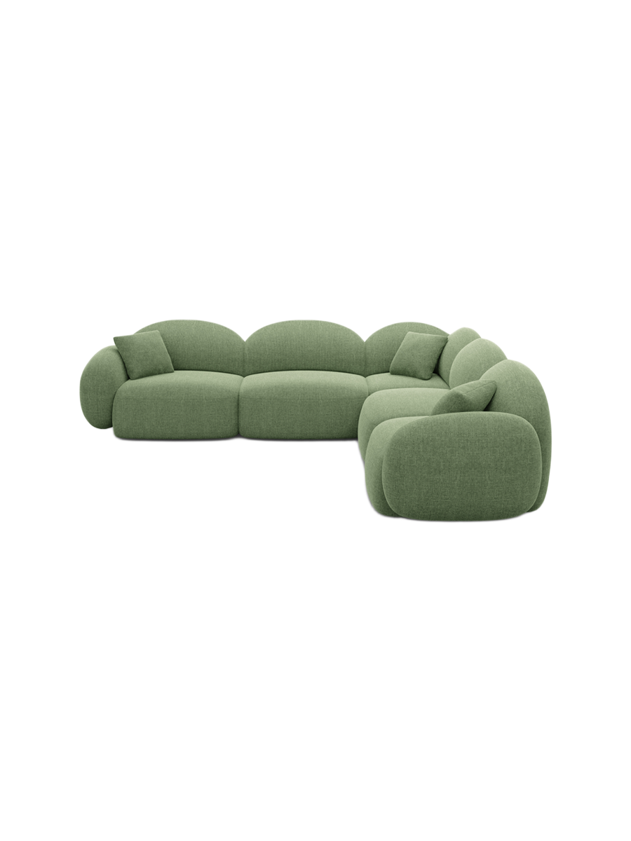 
5-Sitzer Design Ecksofa „Varello“ mit Strukturstoff-Bezug - Strukturstoff Anthrazit