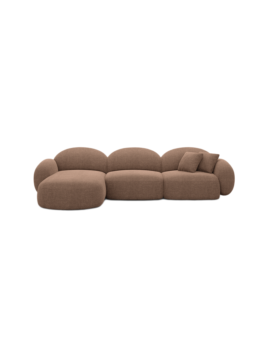 
4-Sitzer Design Ecksofa „Varello“ mit Strukturstoff-Bezug - Strukturstoff Anthrazit / Eckteil links