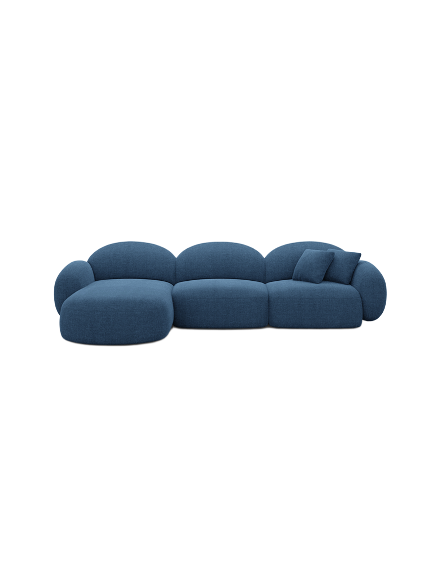
4-Sitzer Design Ecksofa „Varello“ mit Strukturstoff-Bezug - Strukturstoff Anthrazit / Eckteil links