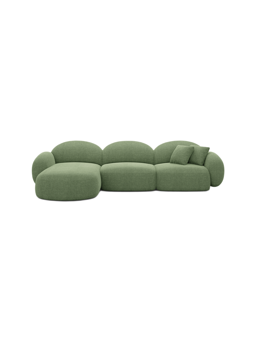 
4-Sitzer Design Ecksofa „Varello“ mit Strukturstoff-Bezug - Strukturstoff Anthrazit / Eckteil links