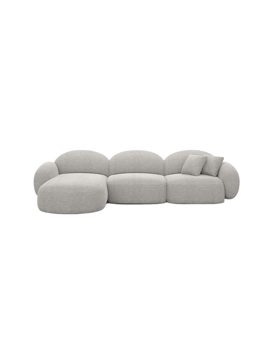 
4-Sitzer Design Ecksofa „Varello“ mit Strukturstoff-Bezug - Strukturstoff Anthrazit / Eckteil links