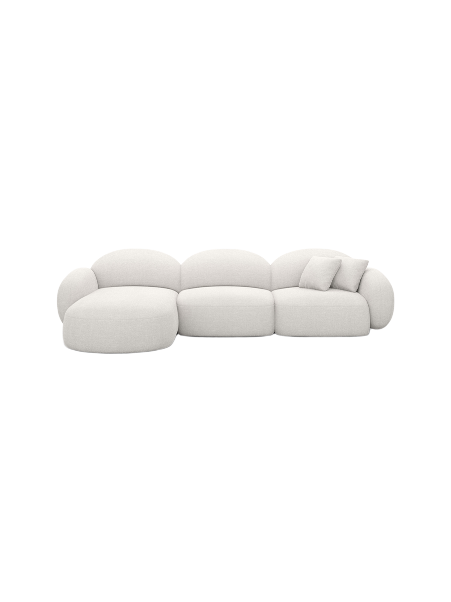 
4-Sitzer Design Ecksofa „Varello“ mit Strukturstoff-Bezug - Strukturstoff Anthrazit / Eckteil links