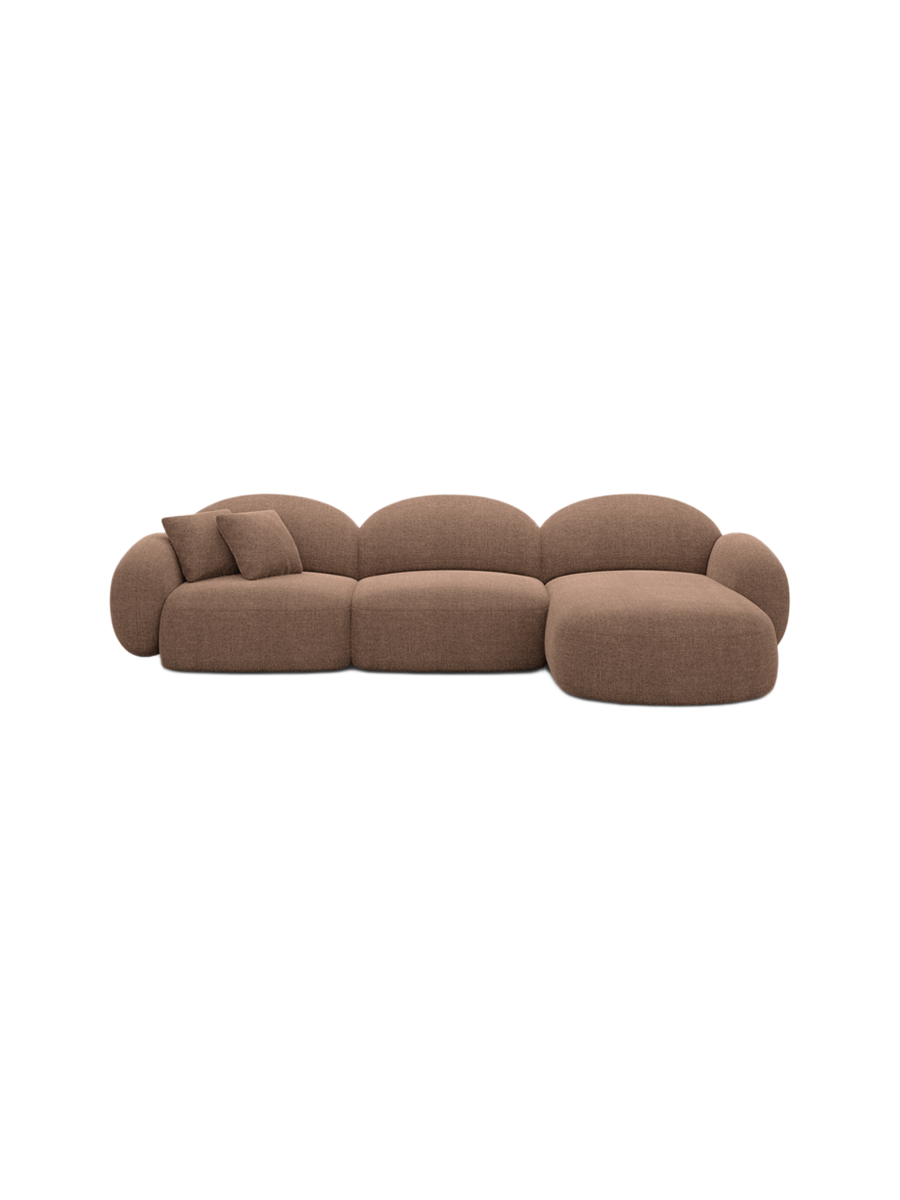 
4-Sitzer Design Ecksofa „Varello“ mit Strukturstoff-Bezug - Strukturstoff Anthrazit / Eckteil links