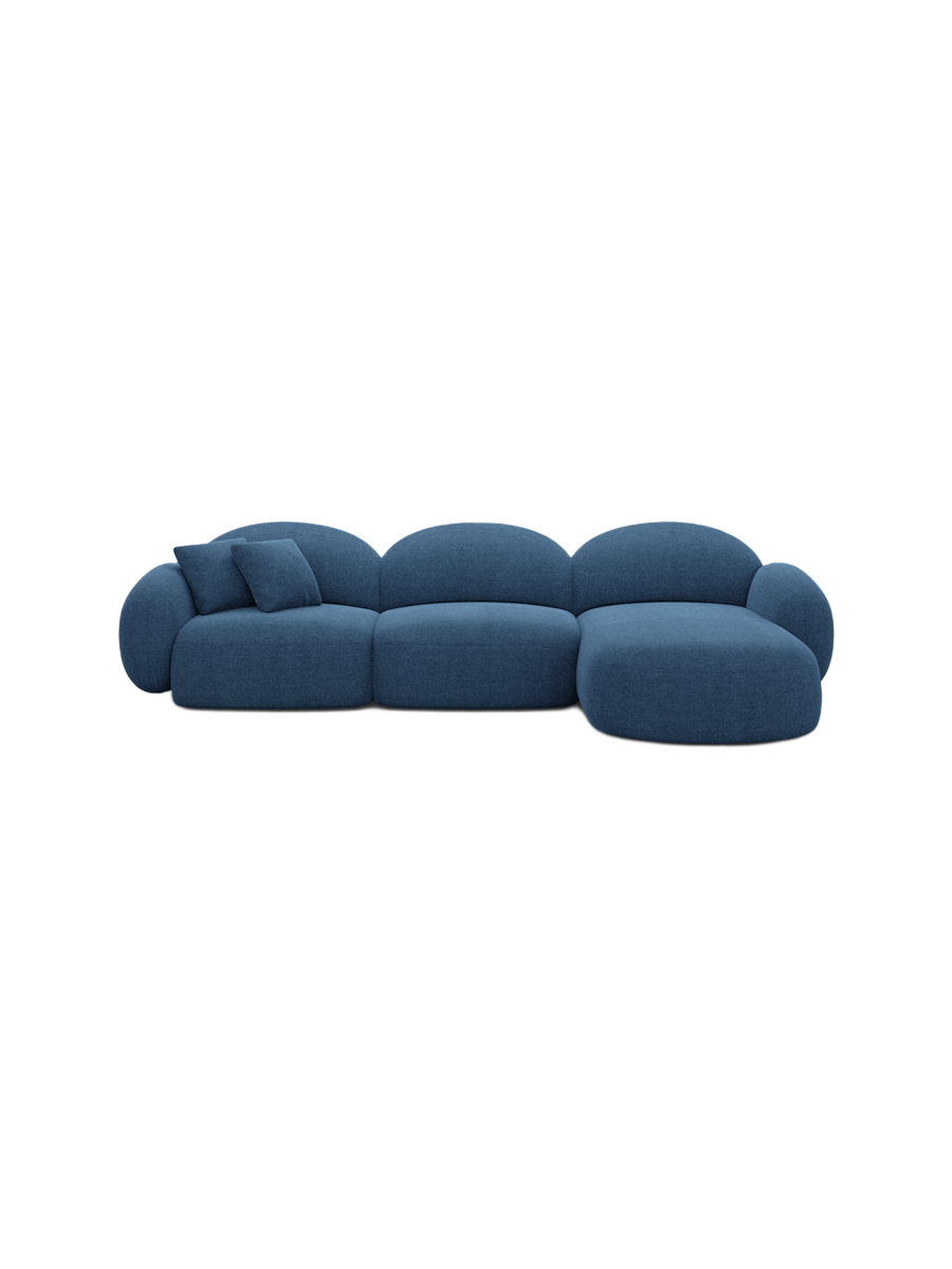 
4-Sitzer Design Ecksofa „Varello“ mit Strukturstoff-Bezug - Strukturstoff Anthrazit / Eckteil links