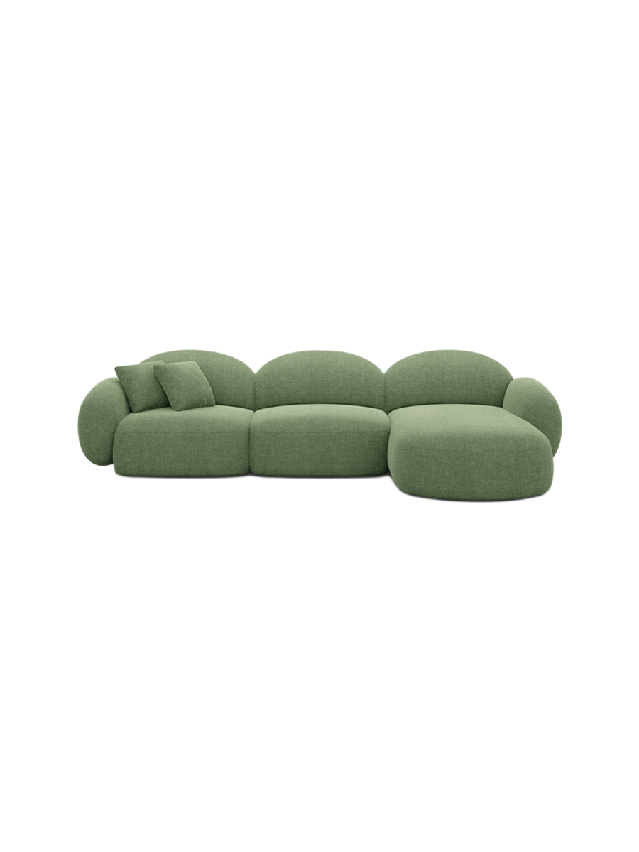
4-Sitzer Design Ecksofa „Varello“ mit Strukturstoff-Bezug - Strukturstoff Anthrazit / Eckteil links