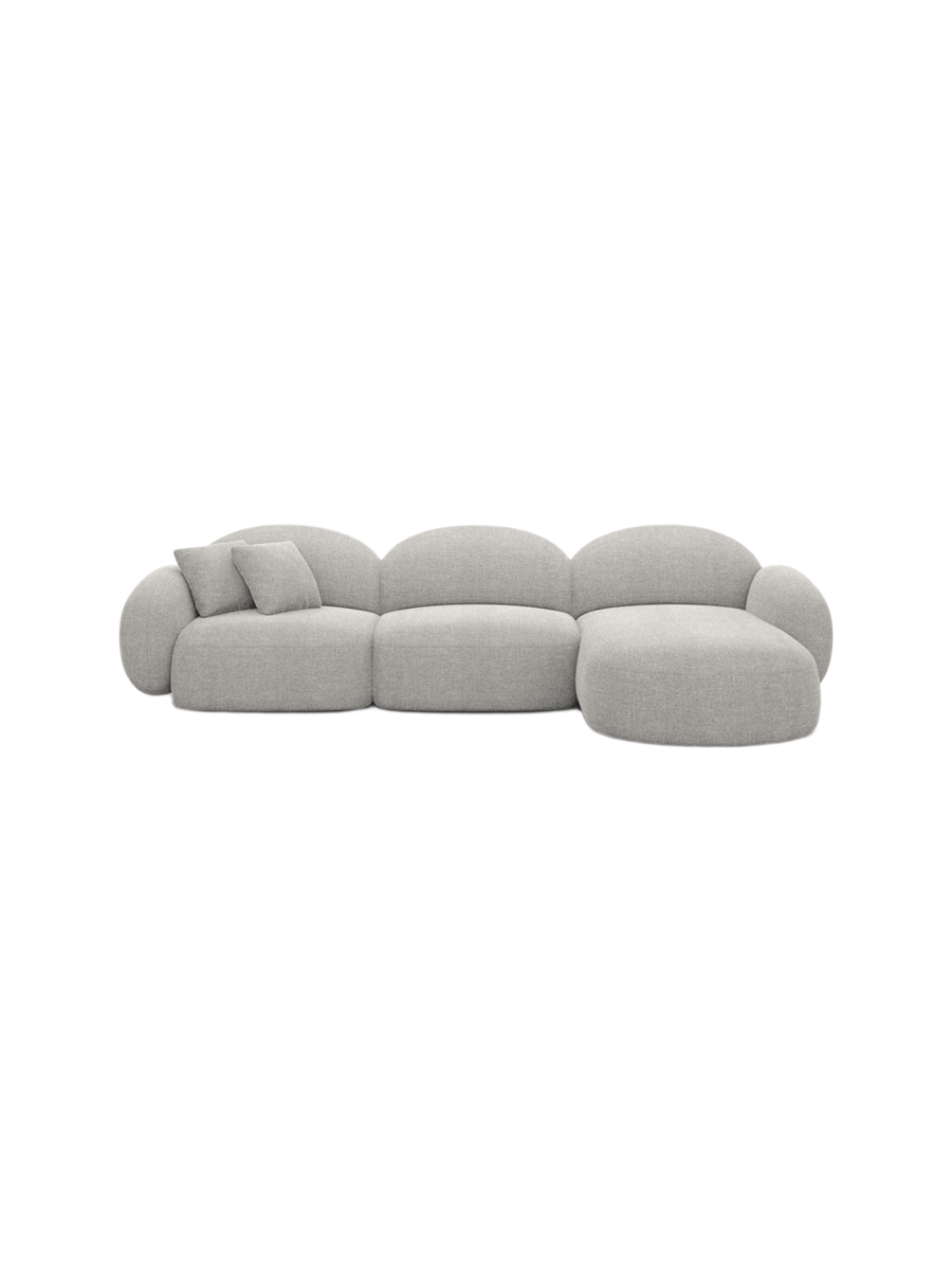 
4-Sitzer Design Ecksofa „Varello“ mit Strukturstoff-Bezug - Strukturstoff Anthrazit / Eckteil links