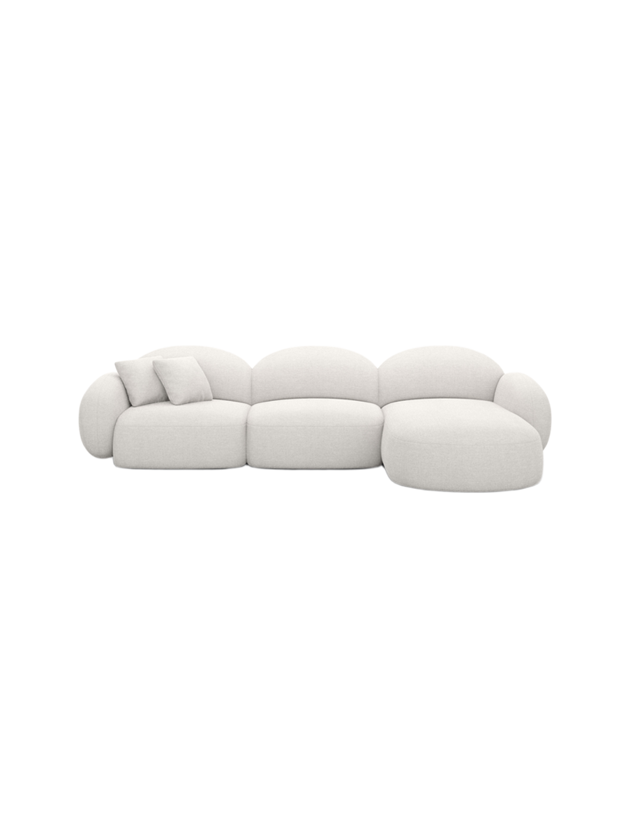 
4-Sitzer Design Ecksofa „Varello“ mit Strukturstoff-Bezug - Strukturstoff Anthrazit / Eckteil links