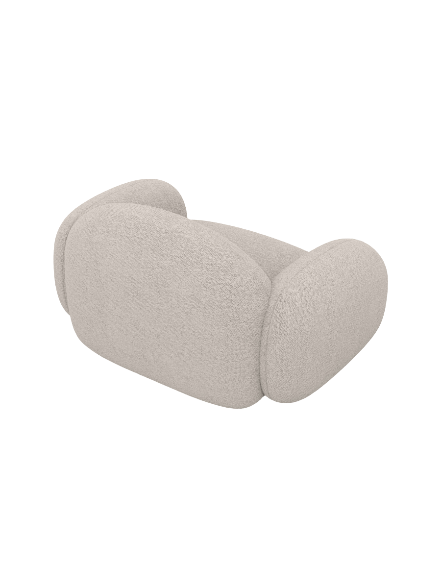 
Designer lounge chair “Varello” with bouclé upholstery - Bouclé Toffee