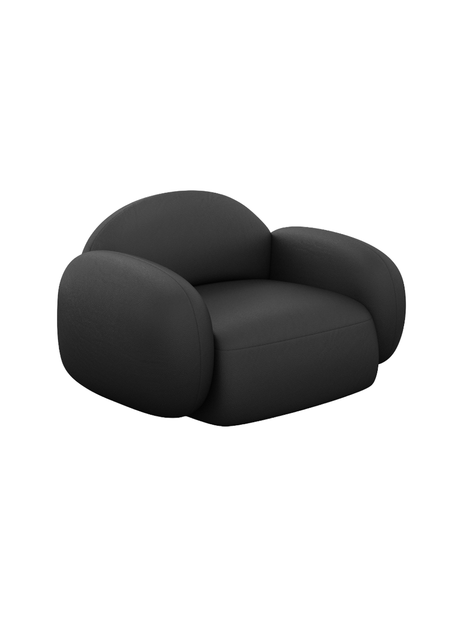
Design Echtleder Loungesessel „Varello“ - Echtleder Beige
