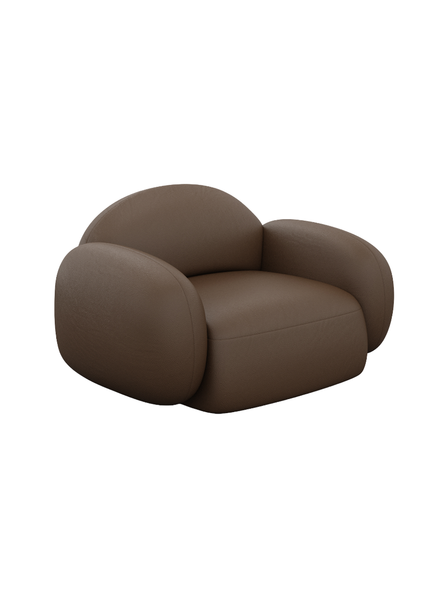
Design Echtleder Loungesessel „Varello“ - Echtleder Beige