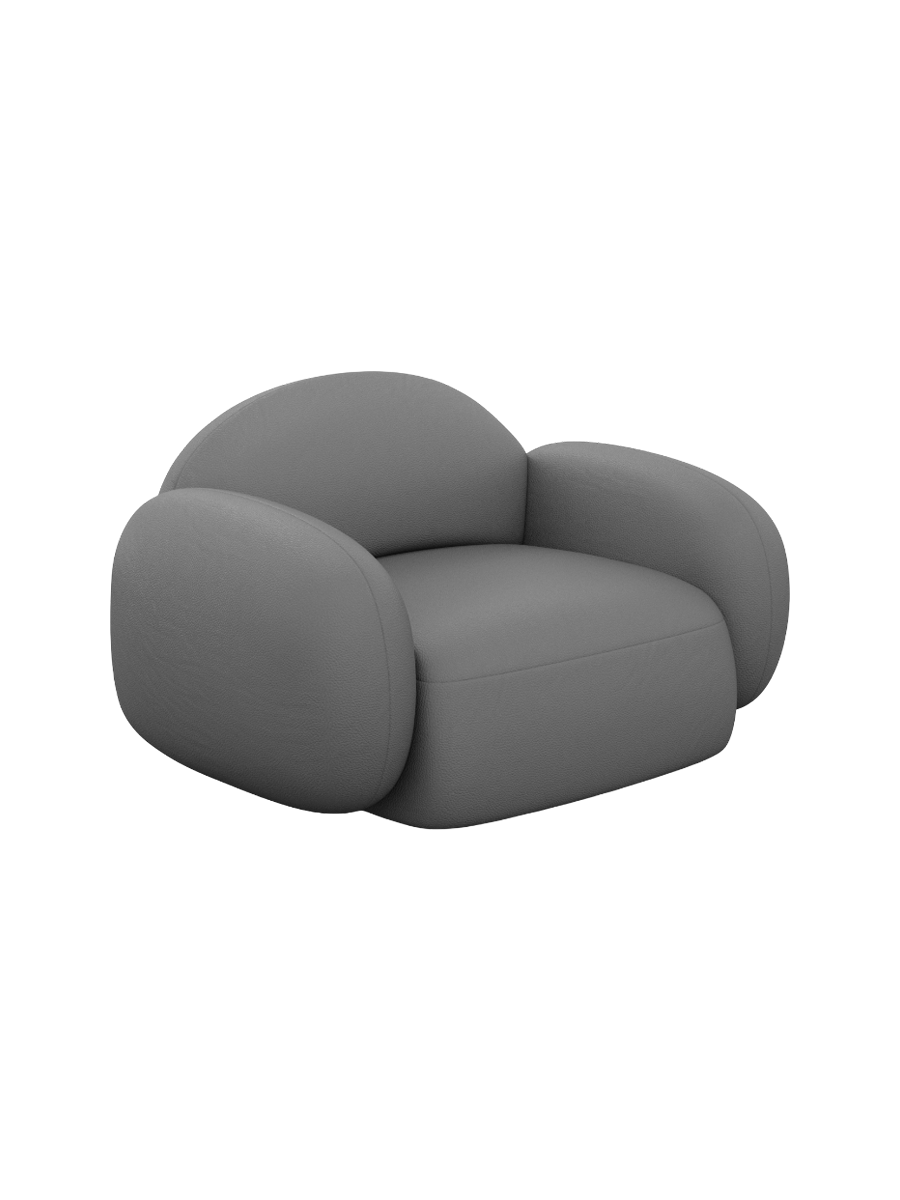 
Design Echtleder Loungesessel „Varello“ - Echtleder Beige