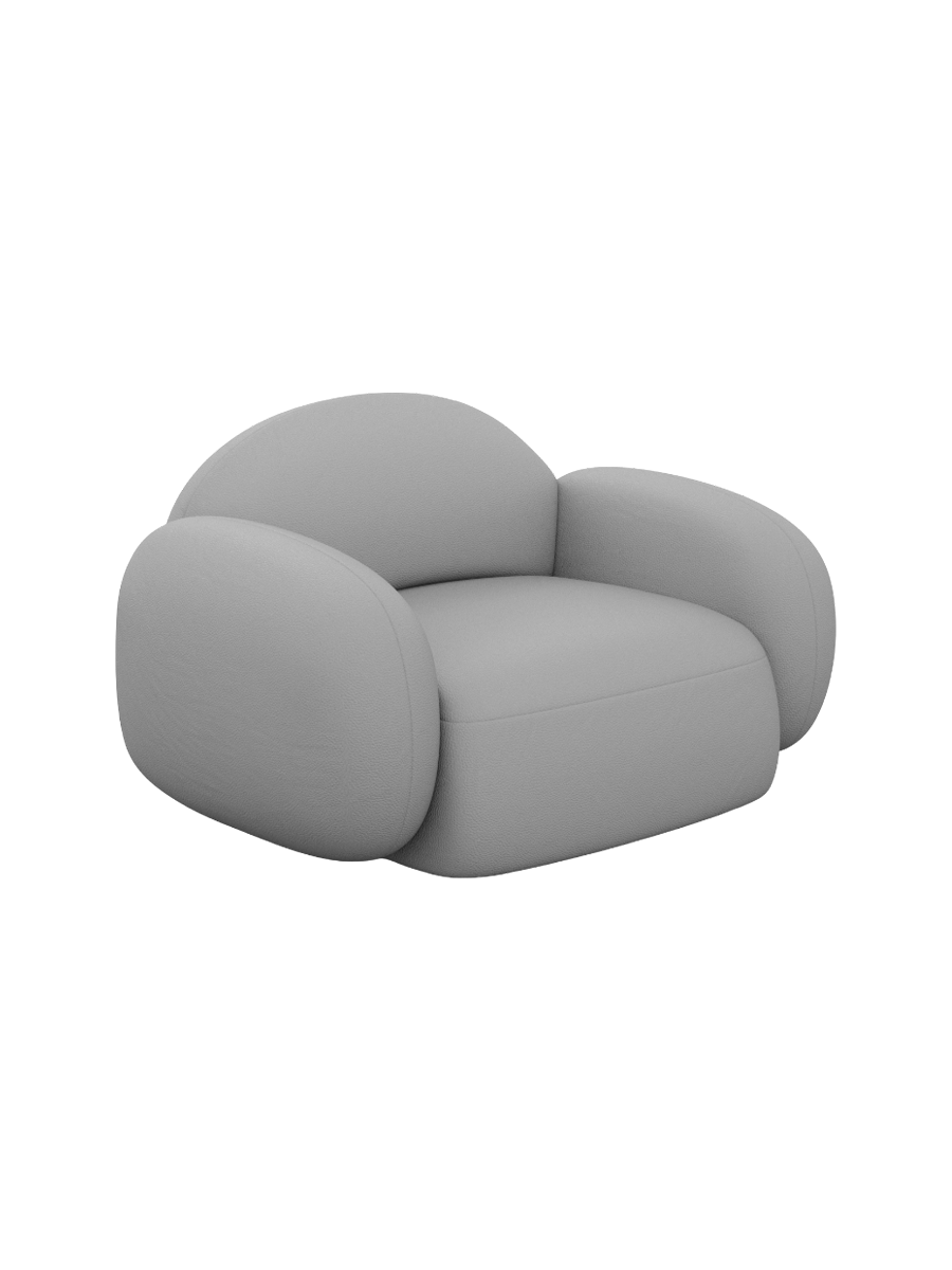 
Design Echtleder Loungesessel „Varello“ - Echtleder Beige