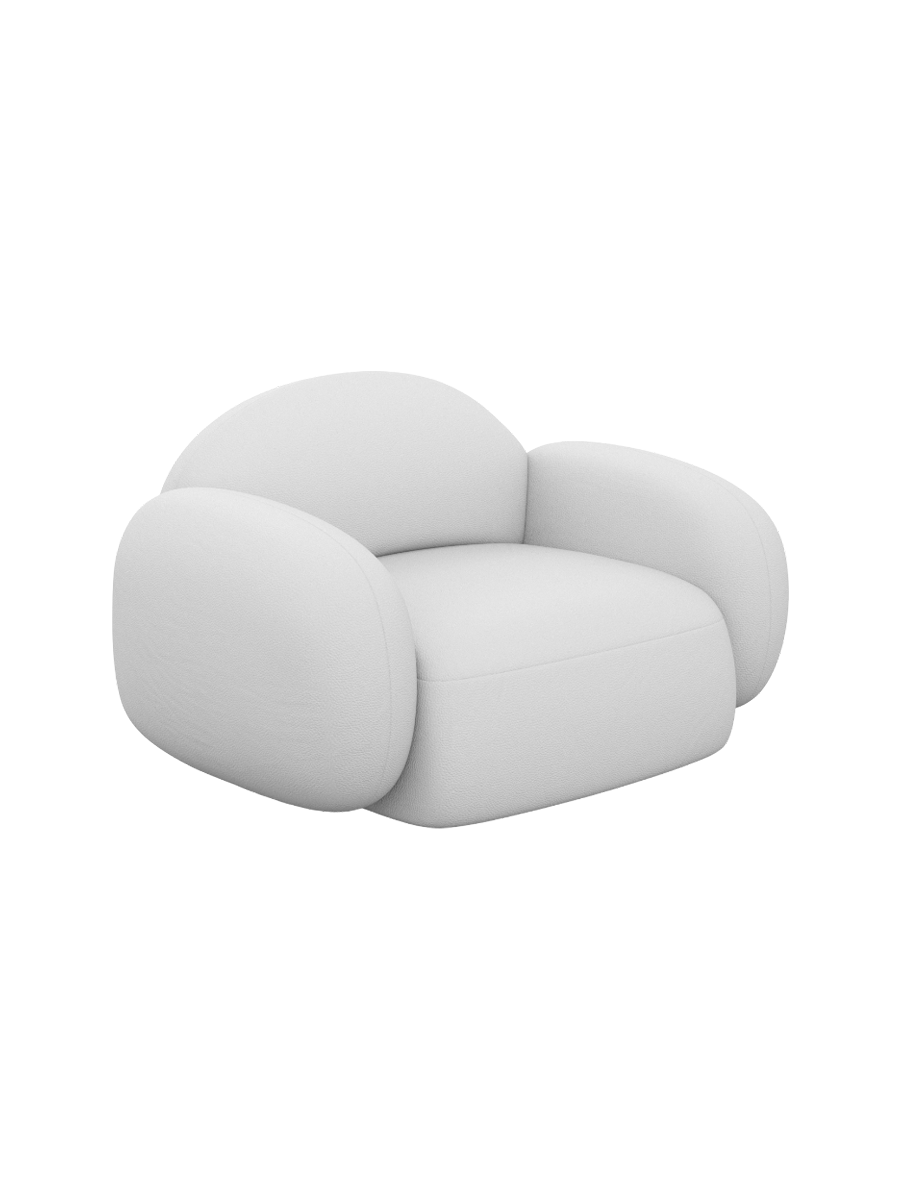 
Design Echtleder Loungesessel „Varello“ - Echtleder Beige