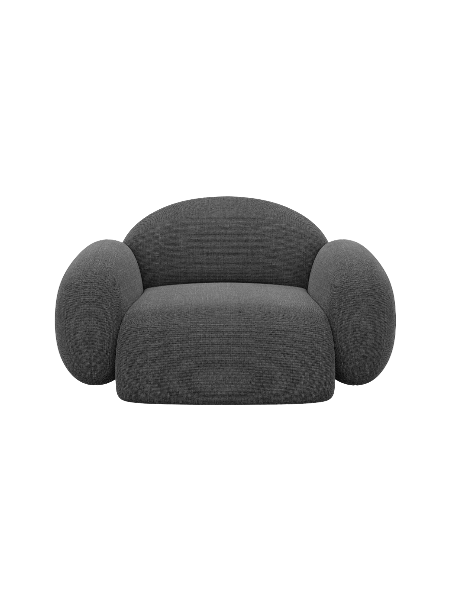 
Design Loungesessel „Varello“ mit Strukturstoff-Bezug - Strukturstoff Anthrazit