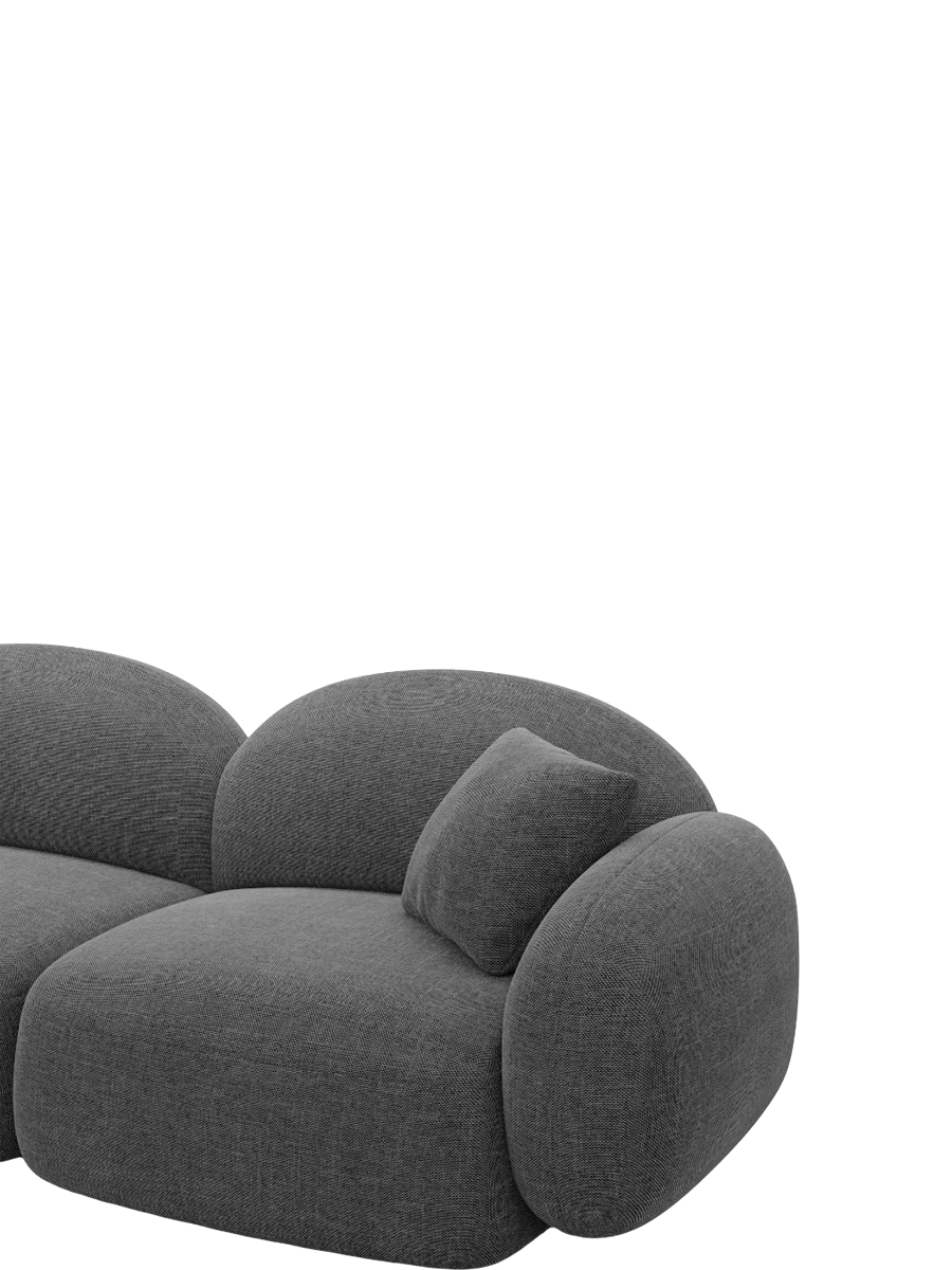 
Design Loungesessel „Varello“ mit Strukturstoff-Bezug - Strukturstoff Anthrazit