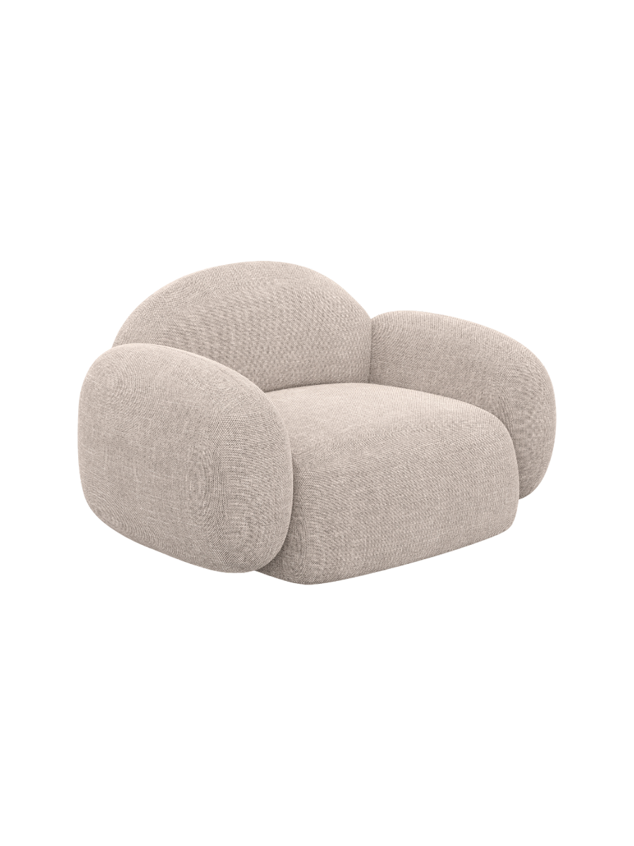 
Design Loungesessel „Varello“ mit Strukturstoff-Bezug - Strukturstoff Anthrazit