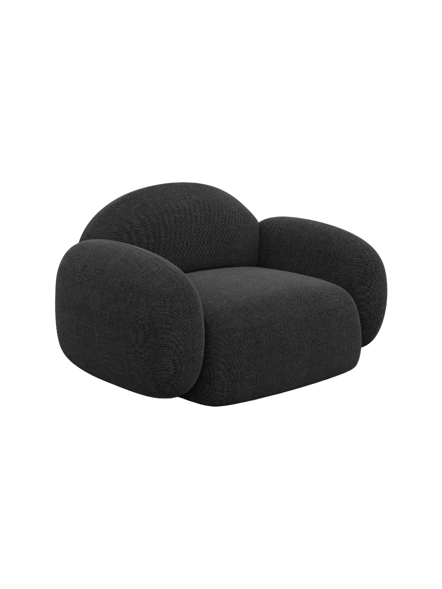 
Design Loungesessel „Varello“ mit Strukturstoff-Bezug - Strukturstoff Anthrazit