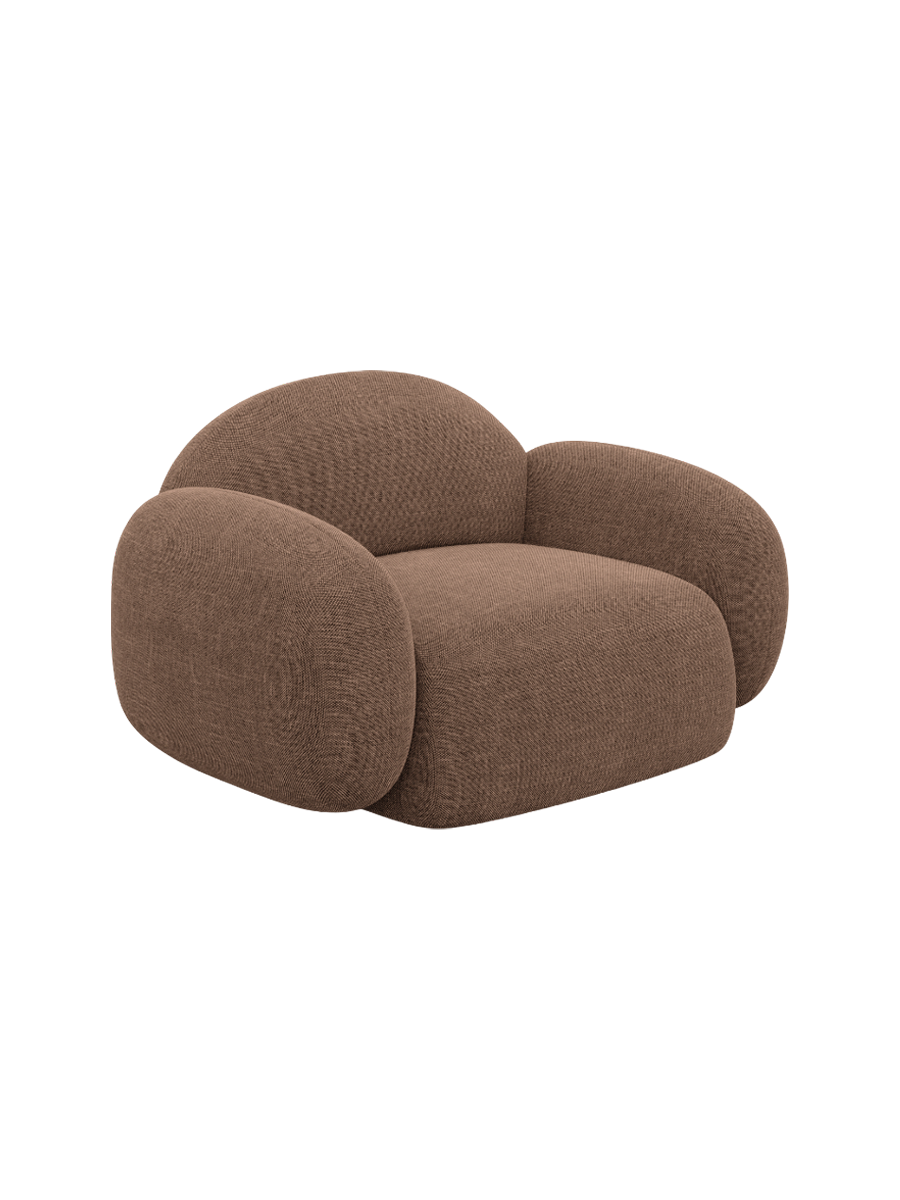 
Design Loungesessel „Varello“ mit Strukturstoff-Bezug - Strukturstoff Anthrazit