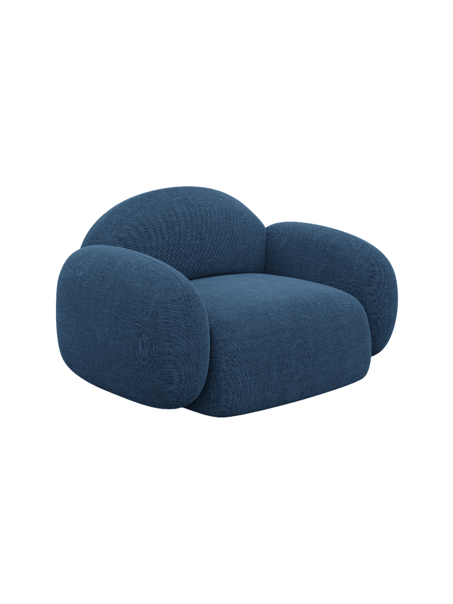 
Design Loungesessel „Varello“ mit Strukturstoff-Bezug - Strukturstoff Anthrazit