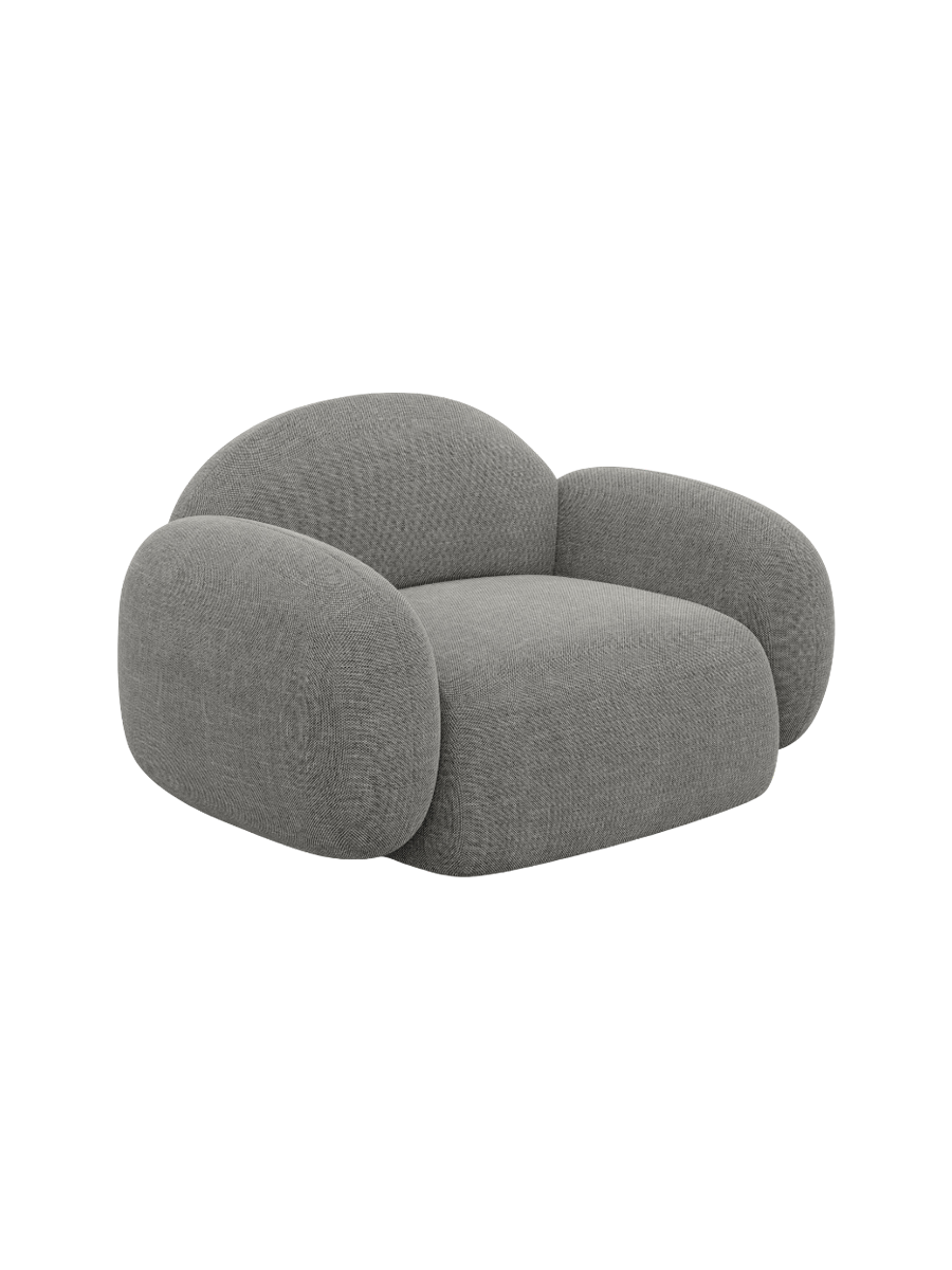
Design Loungesessel „Varello“ mit Strukturstoff-Bezug - Strukturstoff Anthrazit