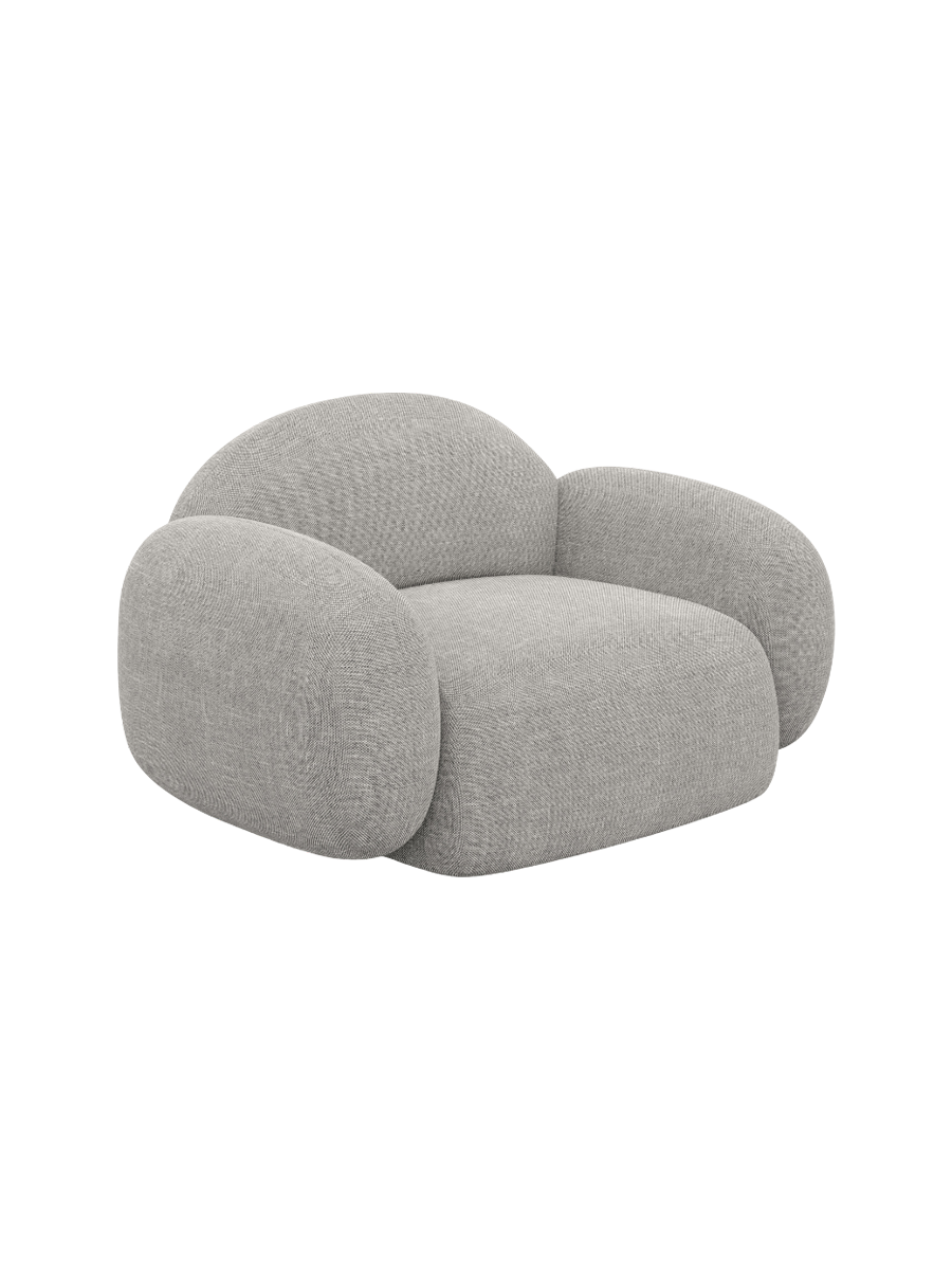 
Design Loungesessel „Varello“ mit Strukturstoff-Bezug - Strukturstoff Anthrazit