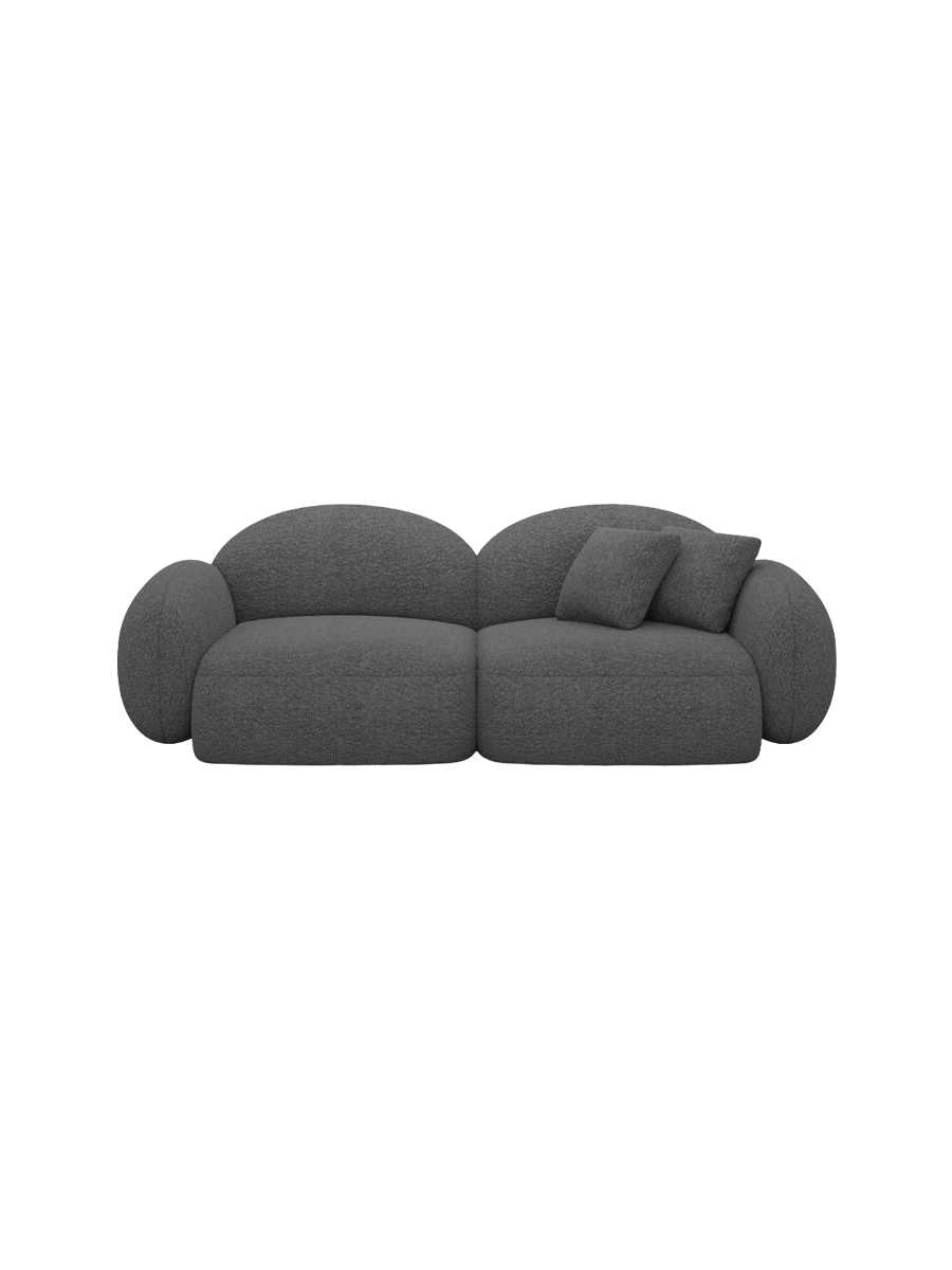 
2-Sitzer Design Sofa „Varello“ mit Bouclé-Bezug - Bouclé Graphit