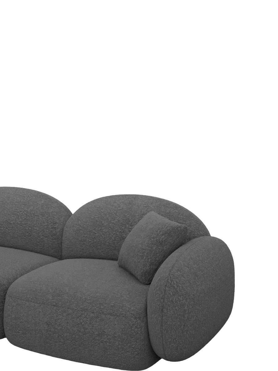 
2-Sitzer Design Sofa „Varello“ mit Bouclé-Bezug - Bouclé Graphit