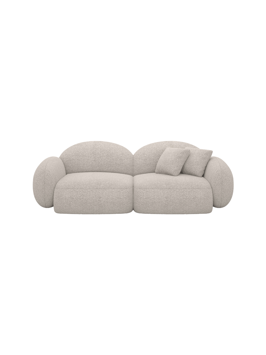 
2-Sitzer Design Sofa „Varello“ mit Bouclé-Bezug - Bouclé Graphit