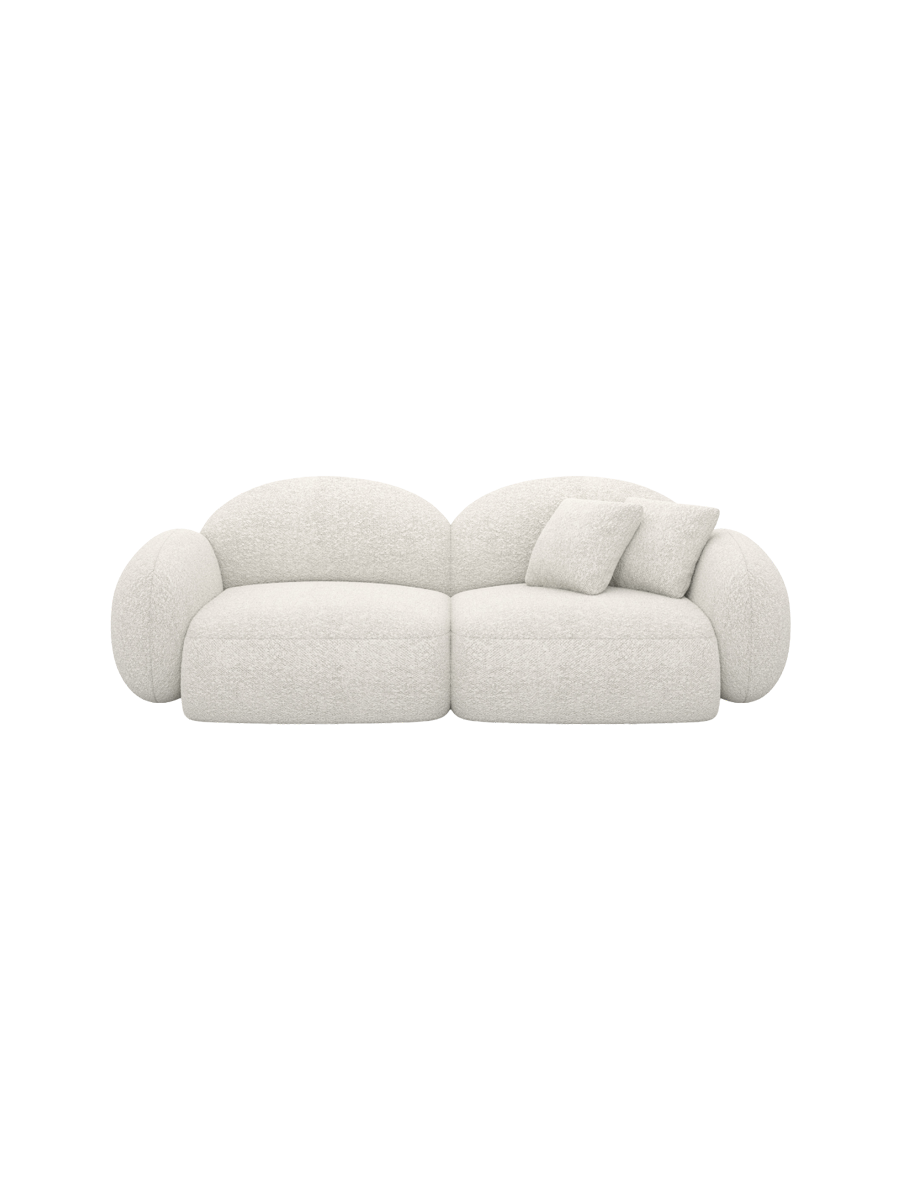 
2-Sitzer Design Sofa „Varello“ mit Bouclé-Bezug - Bouclé Graphit